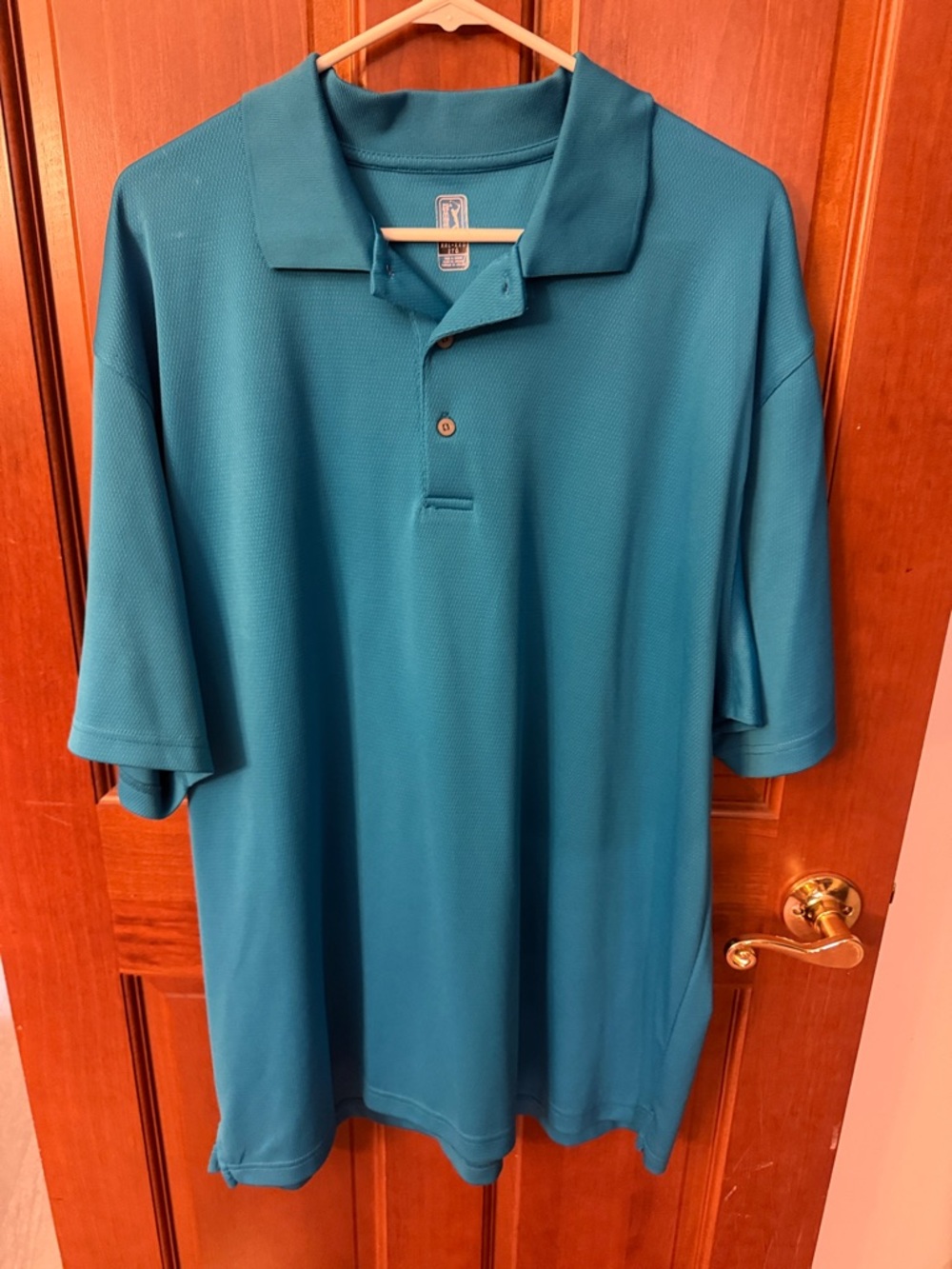 PGA Tour Men's Teal Performance Polo